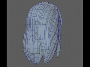 Base Hair for girl V25 3D Model