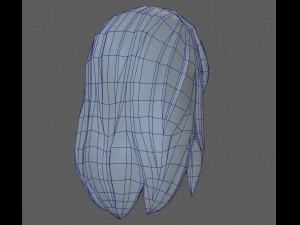 Base Hair for girl V25 3D Model