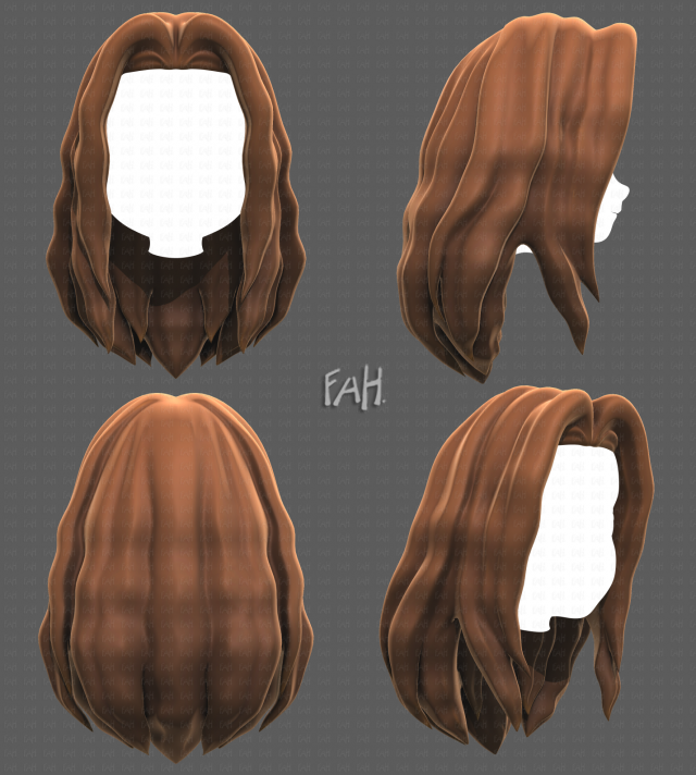 Base Hair for girl V26 3D-Modell .c4d .max .obj .3ds .fbx .stl .blend 