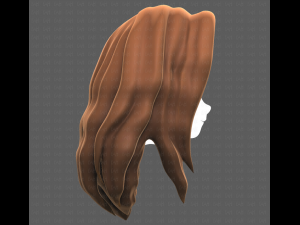 Base Hair for girl V26 3D-Modell