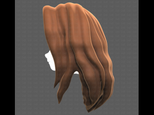 Base Hair for girl V26 3D-Modell