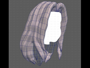 Base Hair for girl V26 3D-Modell
