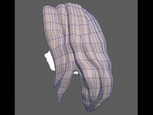 Base Hair for girl V26 3D-Modell