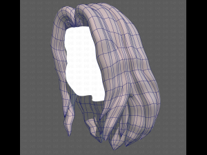 Base Hair for girl V26 3D-Modell