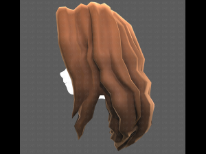 Base Hair for girl V26 3D-Modell