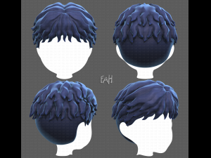 Base Hair for Boy V25 Modello 3D