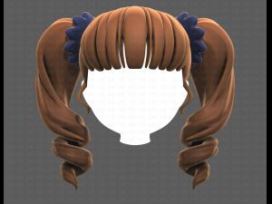 Base Hair for girl V27 3Dモデル