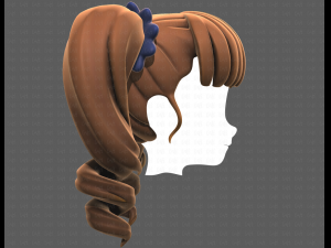Base Hair for girl V27 3Dモデル