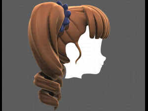 Base Hair for girl V27 3D Model