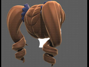 Base Hair for girl V27 3D Model