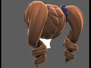 Base Hair for girl V27 3D Model