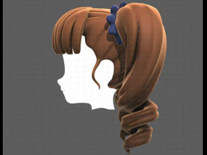 Base Hair for girl V27 3D Model
