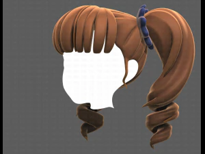 Base Hair for girl V27 3D Model