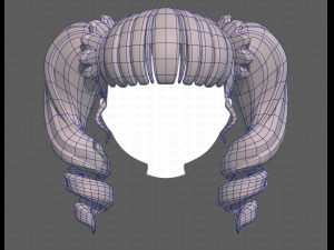 Base Hair for girl V27 3Dモデル