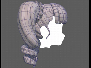 Base Hair for girl V27 3D Model