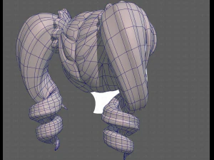 Base Hair for girl V27 3D Model
