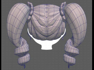 Base Hair for girl V27 3D Model