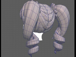 Base Hair for girl V27 3D Model