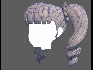 Base Hair for girl V27 3Dモデル