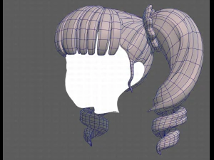 Base Hair for girl V27 3D Model