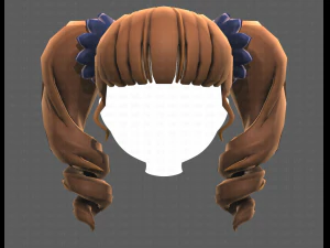Base Hair for girl V27 3D Model