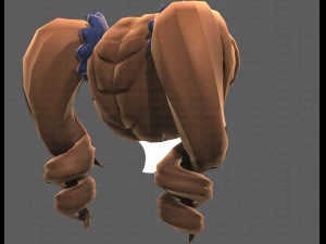 Base Hair for girl V27 3D Model