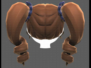 Base Hair for girl V27 3D Model