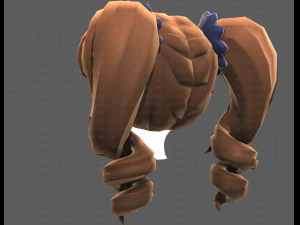 Base Hair for girl V27 3D Model