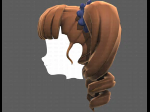 Base Hair for girl V27 3D Model