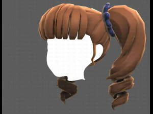 Base Hair for girl V27 3D Model