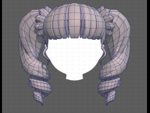 Base Hair for girl V27 3Dモデル