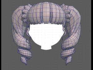 Base Hair for girl V27 3D Model