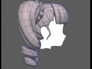 Base Hair for girl V27 3D Model