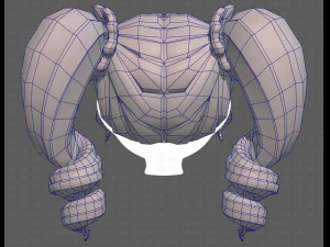 Base Hair for girl V27 3D Model