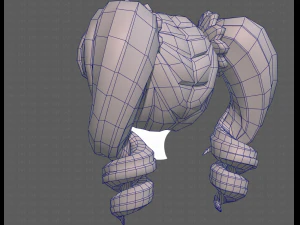 Base Hair for girl V27 3D Model