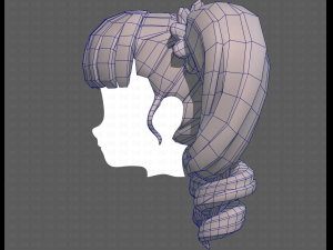 Base Hair for girl V27 3Dモデル