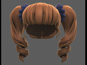 Base Hair for girl V27 3D Model