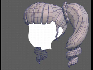 Base Hair for girl V27 3D Model