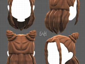 Base Hair for girl V28 Model 3D