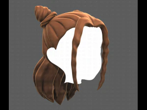 Base Hair for girl V28 3D Model