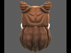 Base Hair for girl V28 3D Model