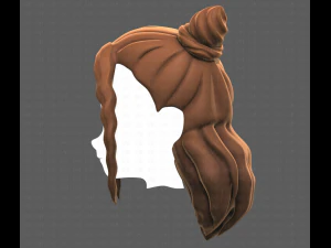 Base Hair for girl V28 3D Model
