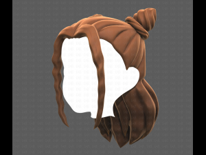 Base Hair for girl V28 Model 3D