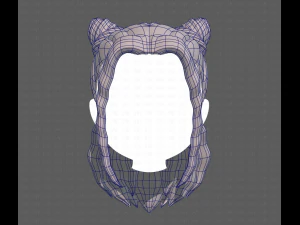 Base Hair for girl V28 3D Model
