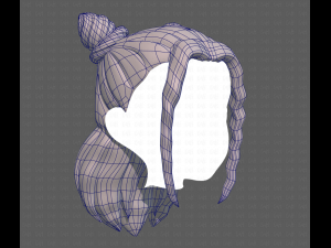 Base Hair for girl V28 Model 3D