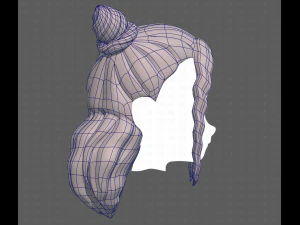 Base Hair for girl V28 3D Model