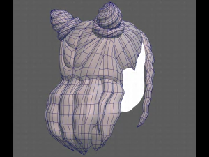 Base Hair for girl V28 3D Model