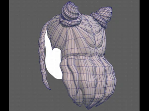 Base Hair for girl V28 3D Model