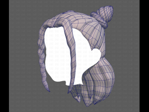 Base Hair for girl V28 Model 3D