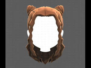 Base Hair for girl V28 3D Model